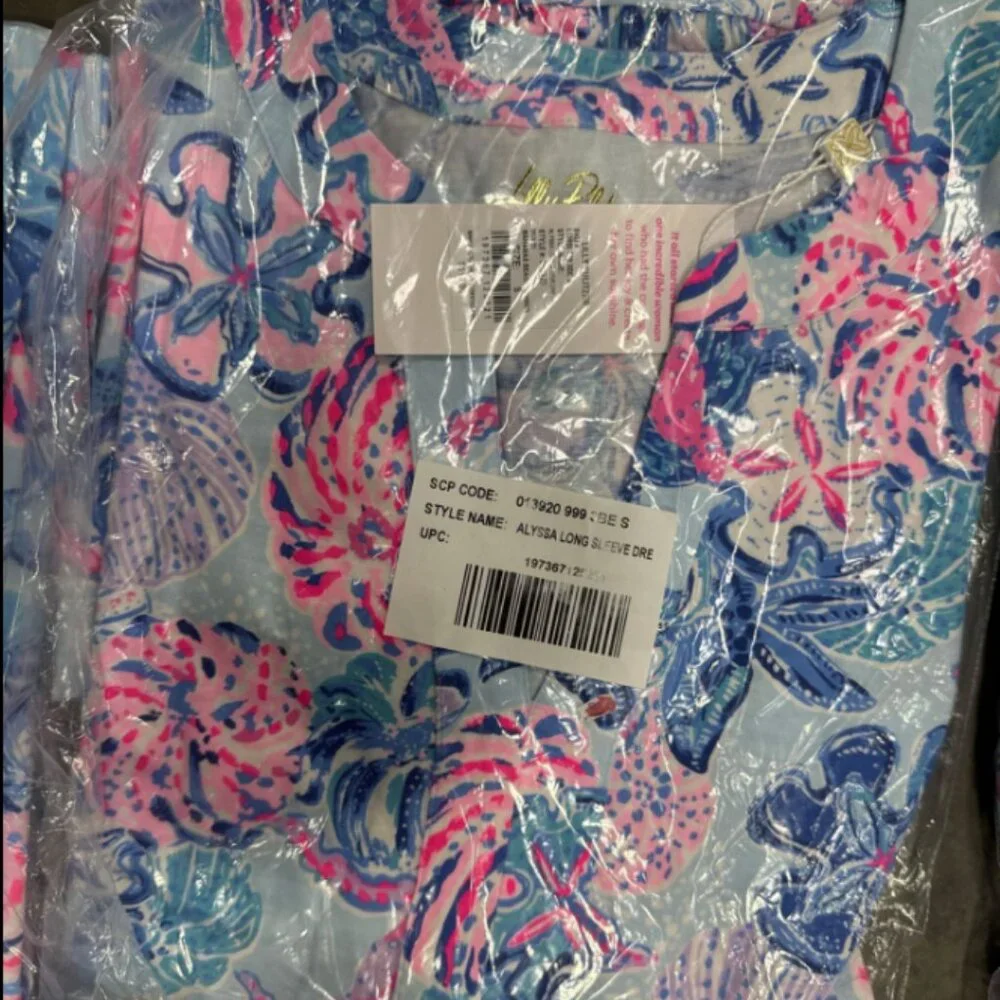 NWT - Lilly Pulitzer Alyssa A-Line Cotton Dress Multi Color Bahamas Beachcomber - Picture 7 of 8
